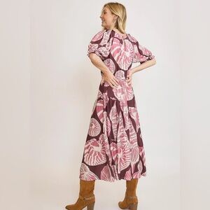 #23 Elegant Pink and Brown Women's Dress